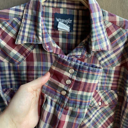 Wrangler Plaid Pearl Snap