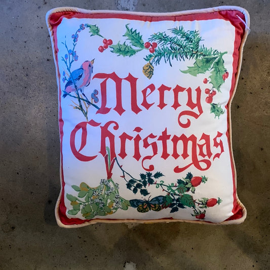 Vintage Merry Christmas Pillow