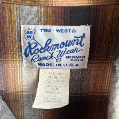 Vintage Rockmount Western Wear Plaid Pearl Snap