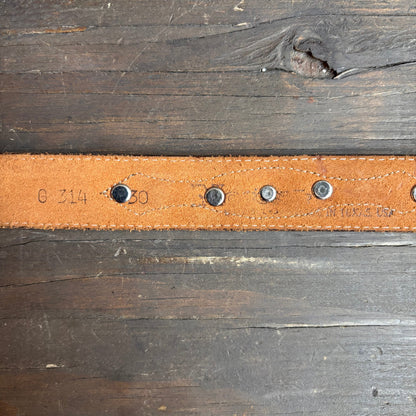 Vintage Nocona Tan Belt with Conchos