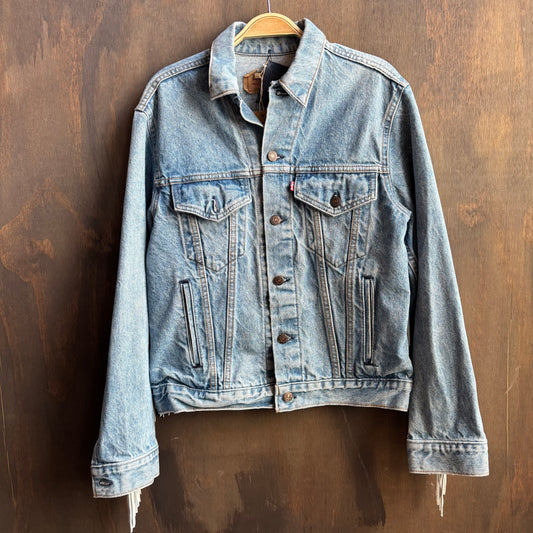Out of The Blue Fringed Vintage Levi’s Jacket