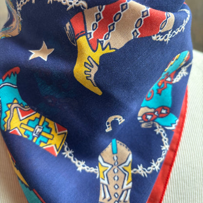 Colorful Cowboy Boot Bandana