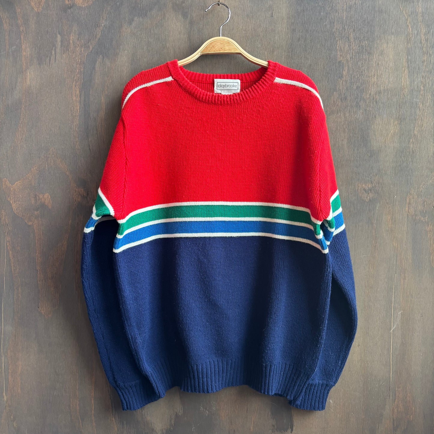 Vintage Claybrooke Striped Ski Sweather