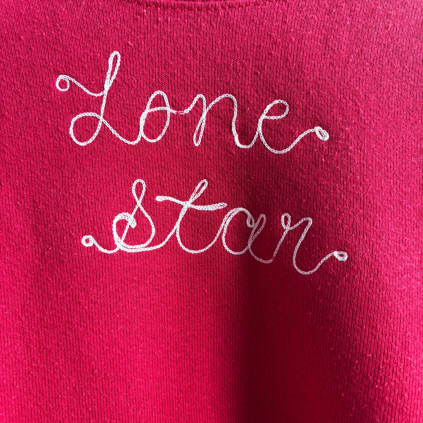 Custom Red "Lone Star" Sweatshirt