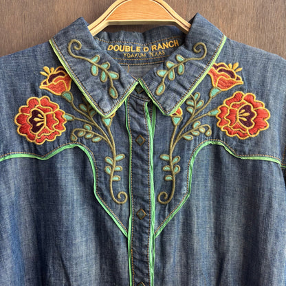 Double D Ranch Embroidered Denim Shirt