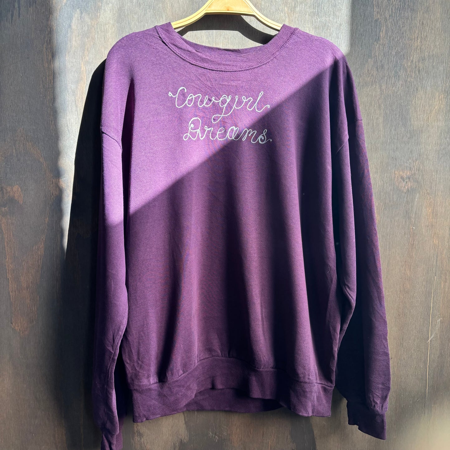 Custom Purple "Cowgirl Dreams" Sweatshirt