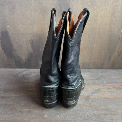 Vintage Custom Black Eel Boots