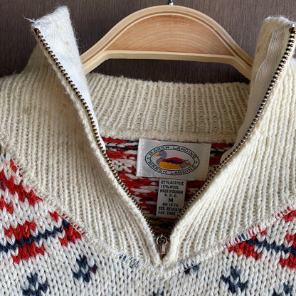 Fair Isle Style Pullover Sweater