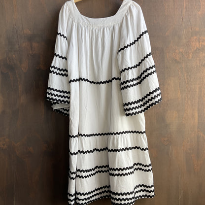 Western Black and White Dress