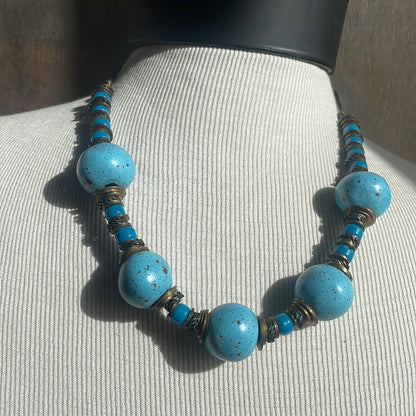 Blue Beaded Necklace