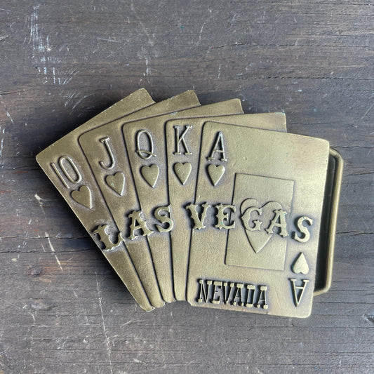 Las Vegas Brass belt buckle