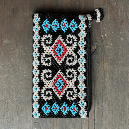 Beaded Zip Clutch