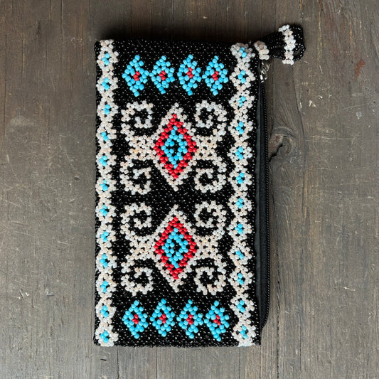 Beaded Zip Clutch