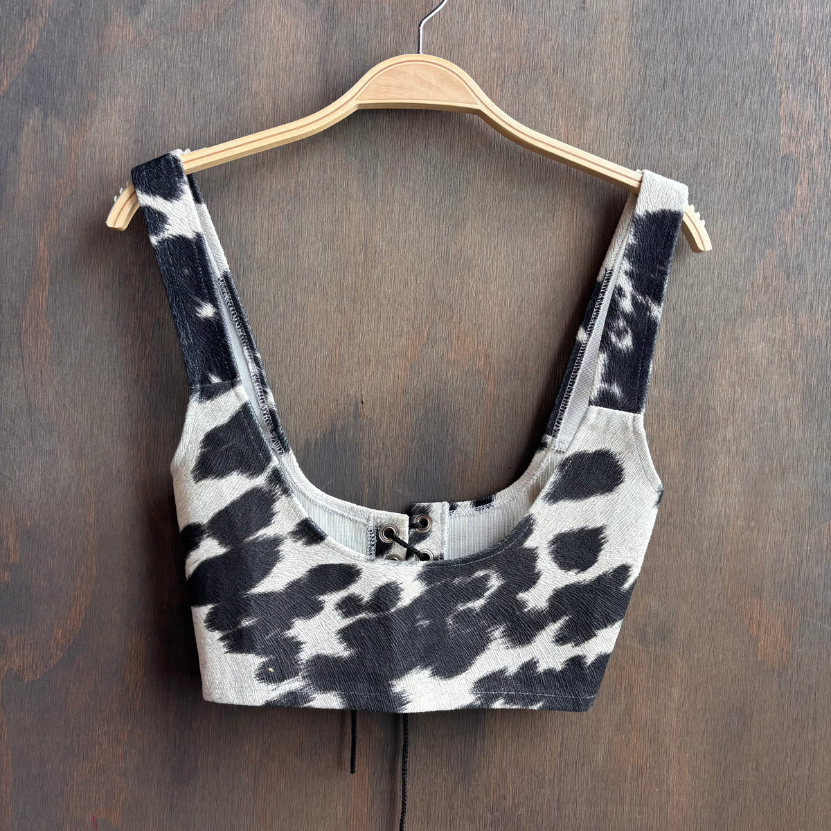 Faux Cowhide Bralette