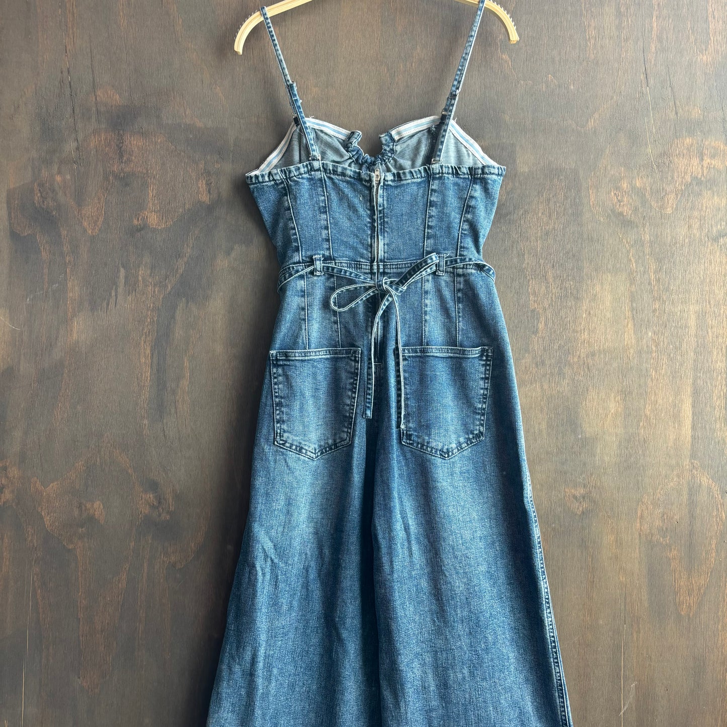 Strapless Denim Jumpsuit
