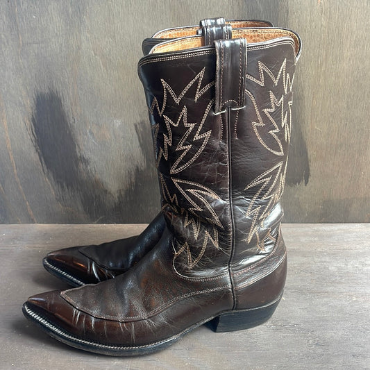 Justin Decorative Brown Western Boots