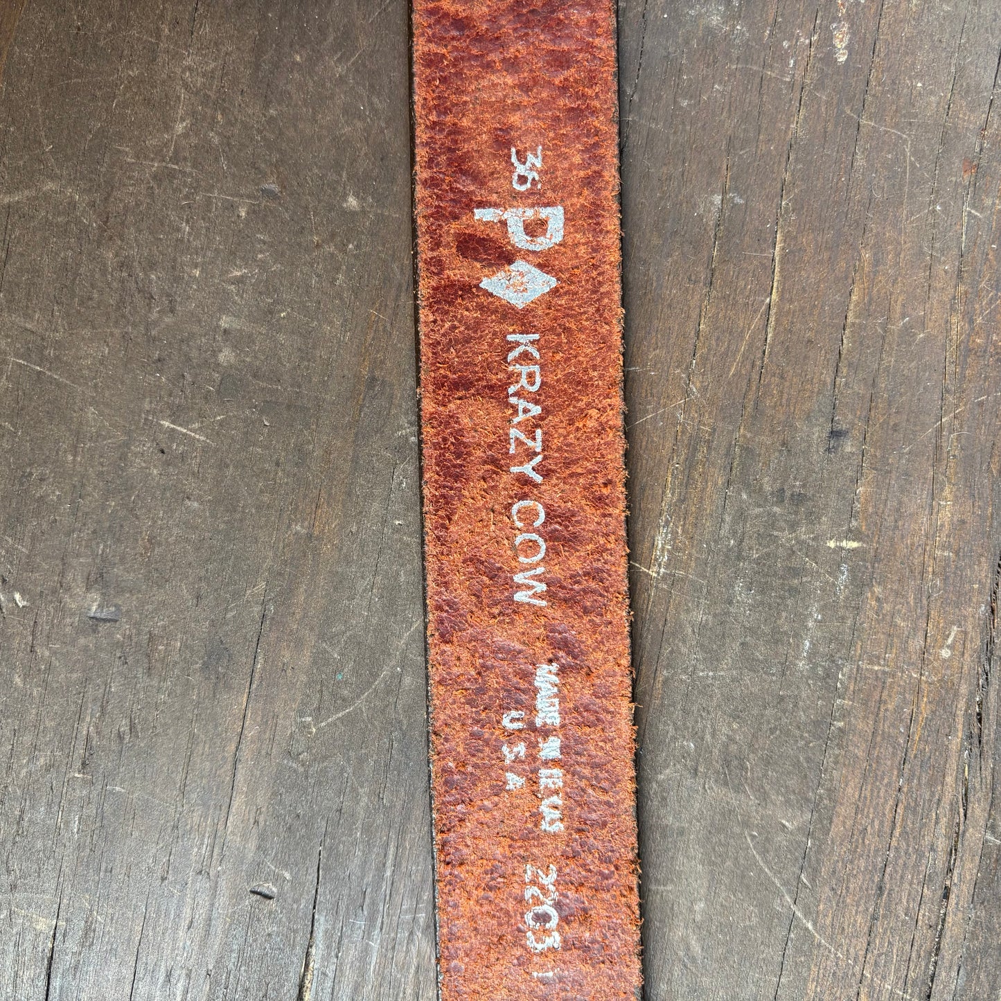 Burgundy Tooled Leather Belt