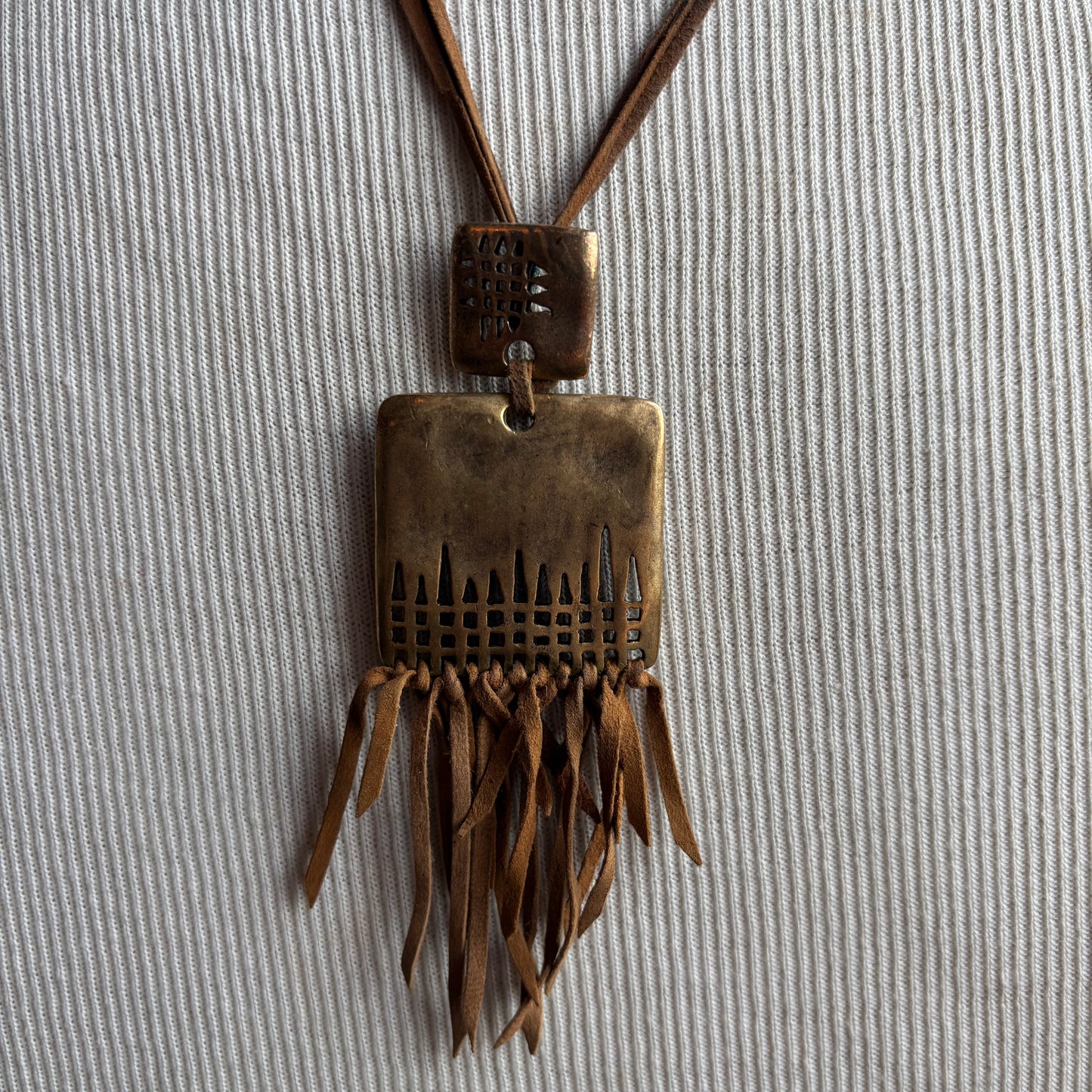 Leather and Brass Necklace