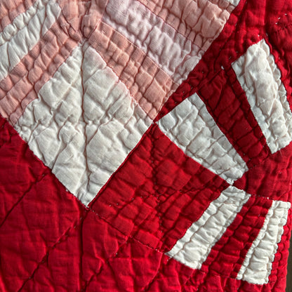 Vintage Red and Pink Quilt Vest