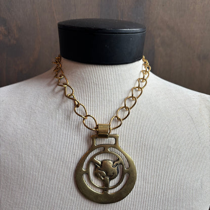 Mac Warman Wolf Medallion Necklace