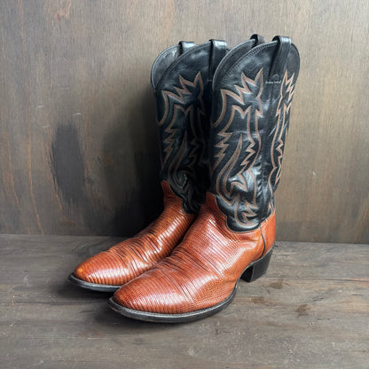 Justin Two-Tone Reptile Foot Boots