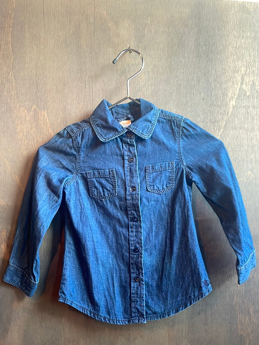 Kids Dark Wash Denim Shirt