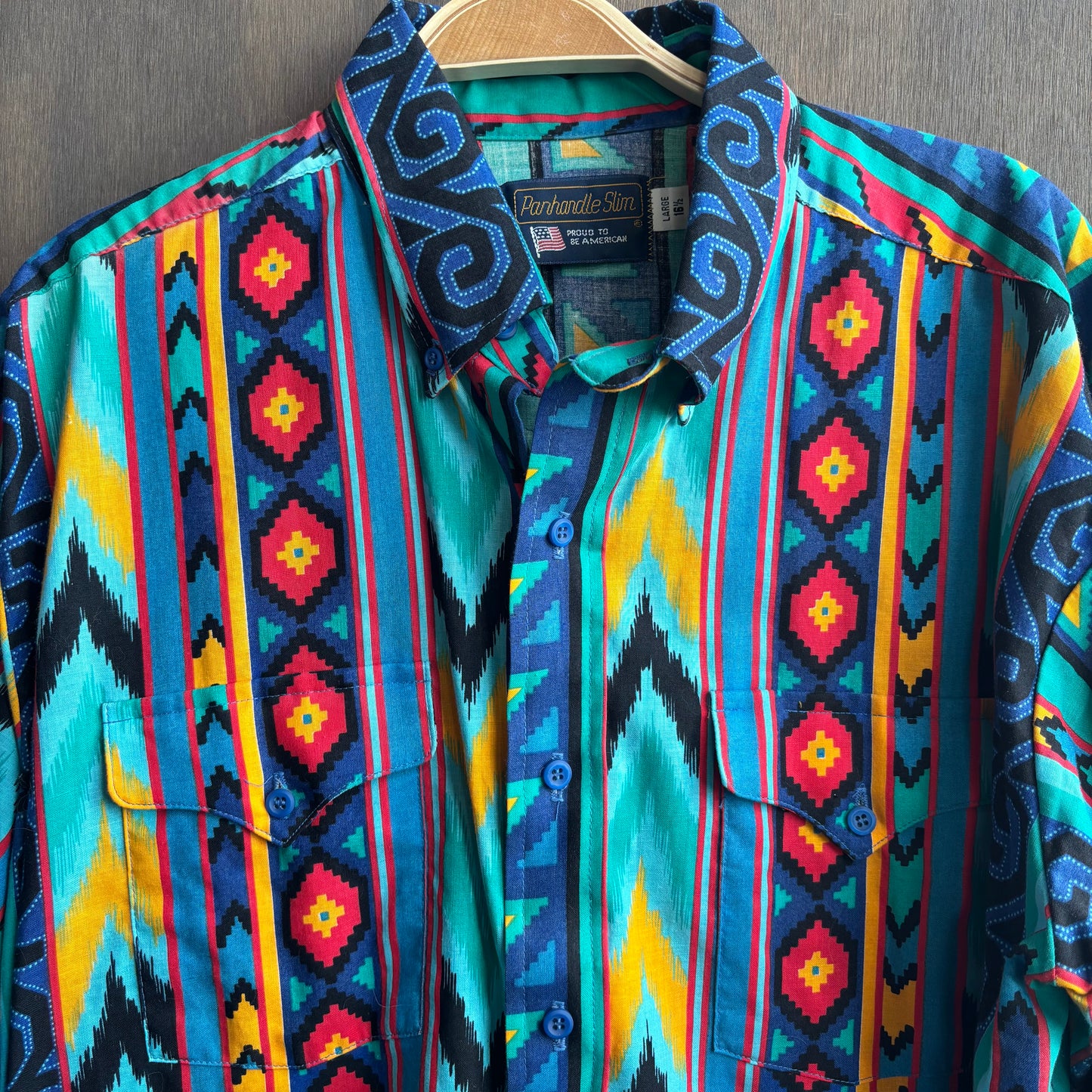 Colorful Panhandle Slim Button Up