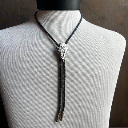 Silver Arrowhead Bolo Tie