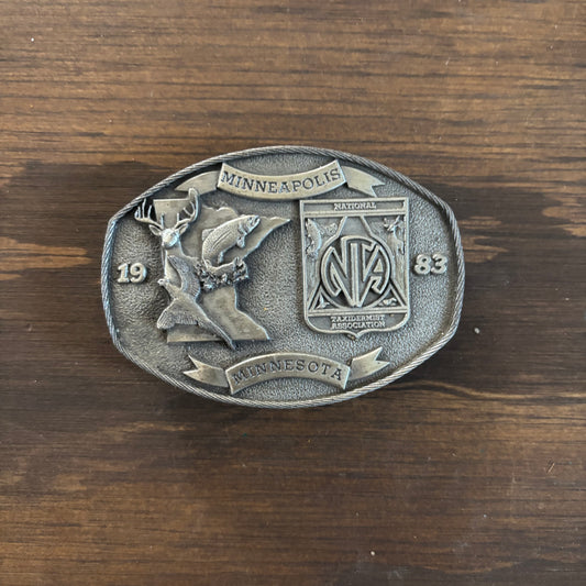 1983 Pewter National Taxidermy Association Belt Buckle