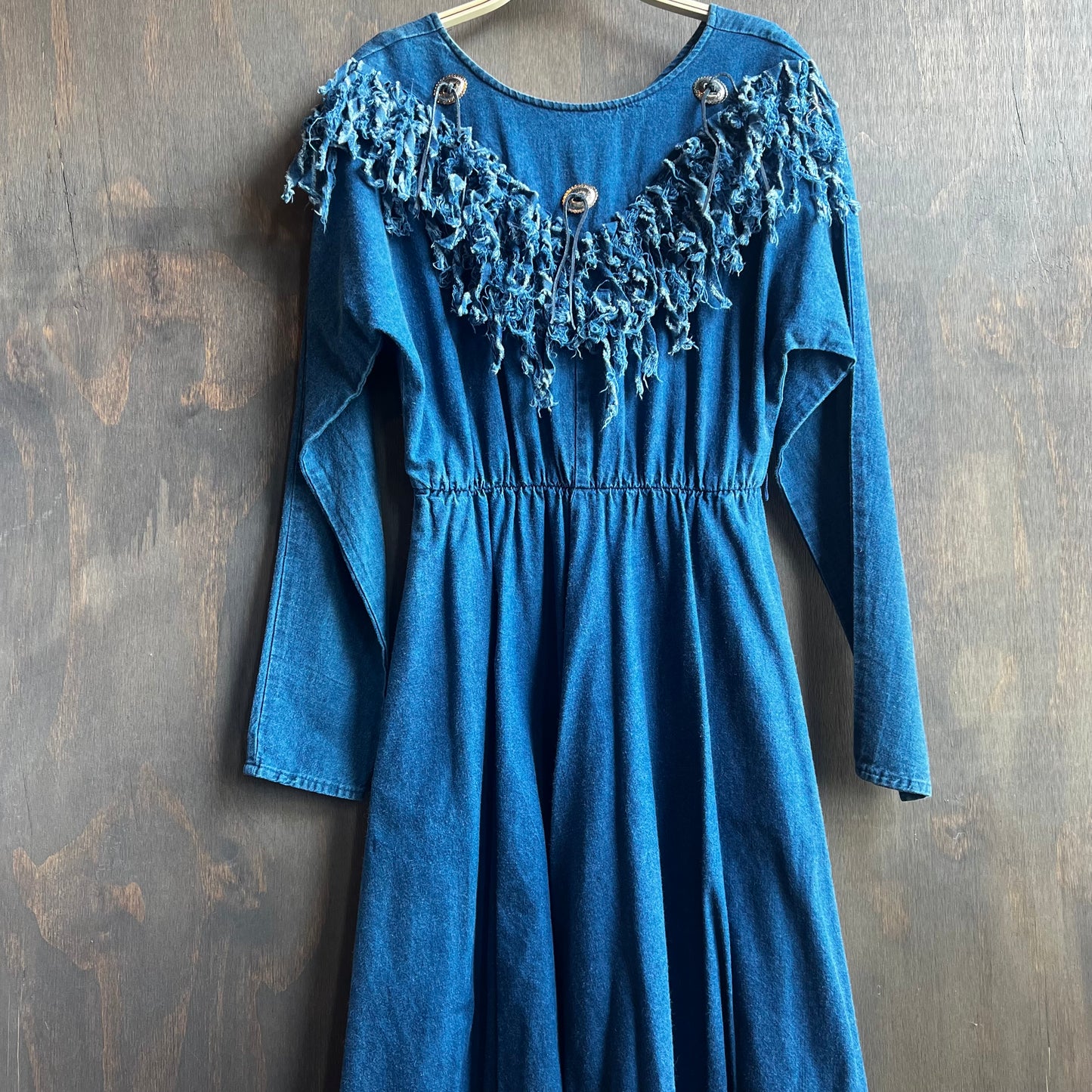 Circle T Long Sleeve Denim Dress