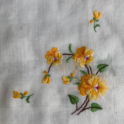 Handkerchief with yellow flowers