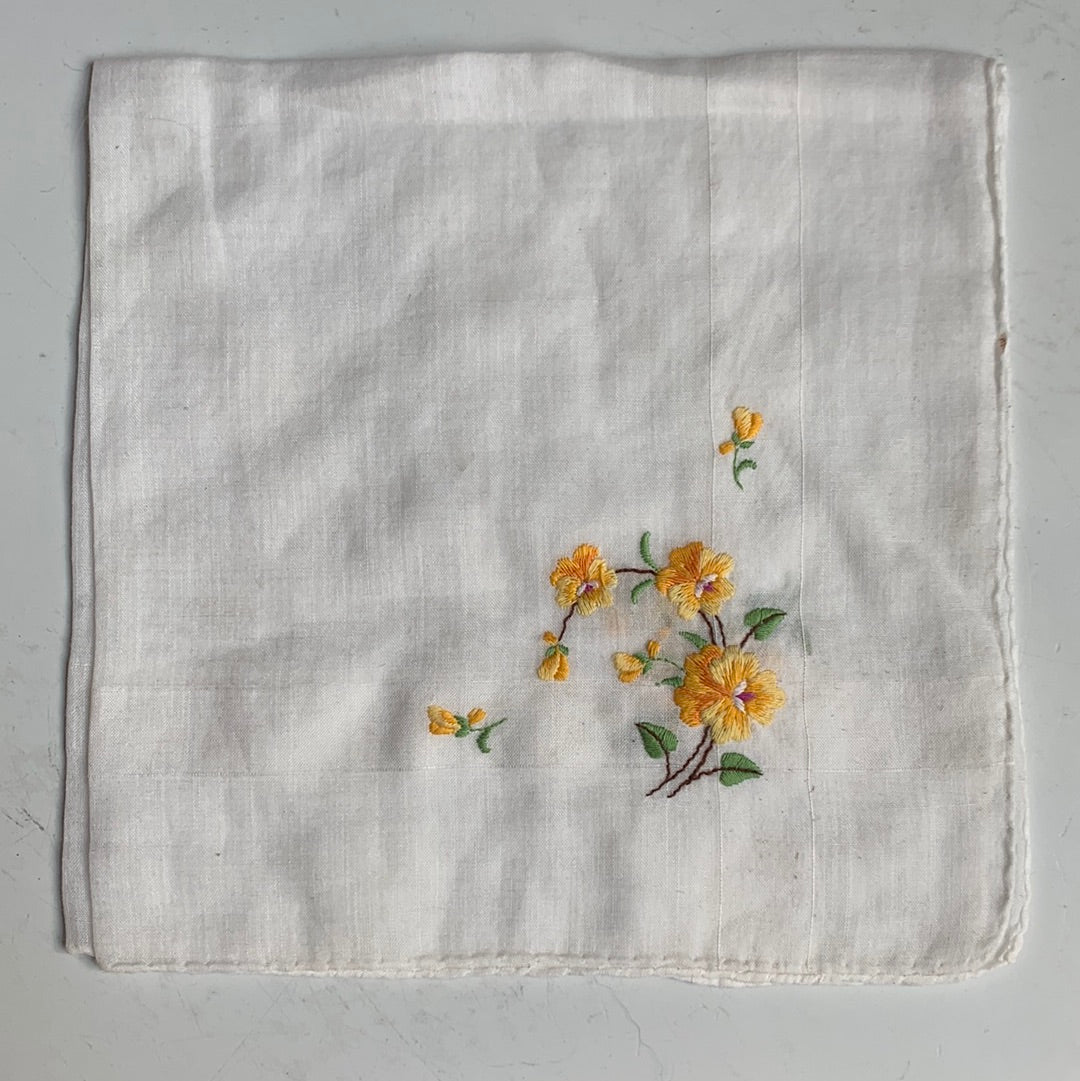 Handkerchief with yellow flowers