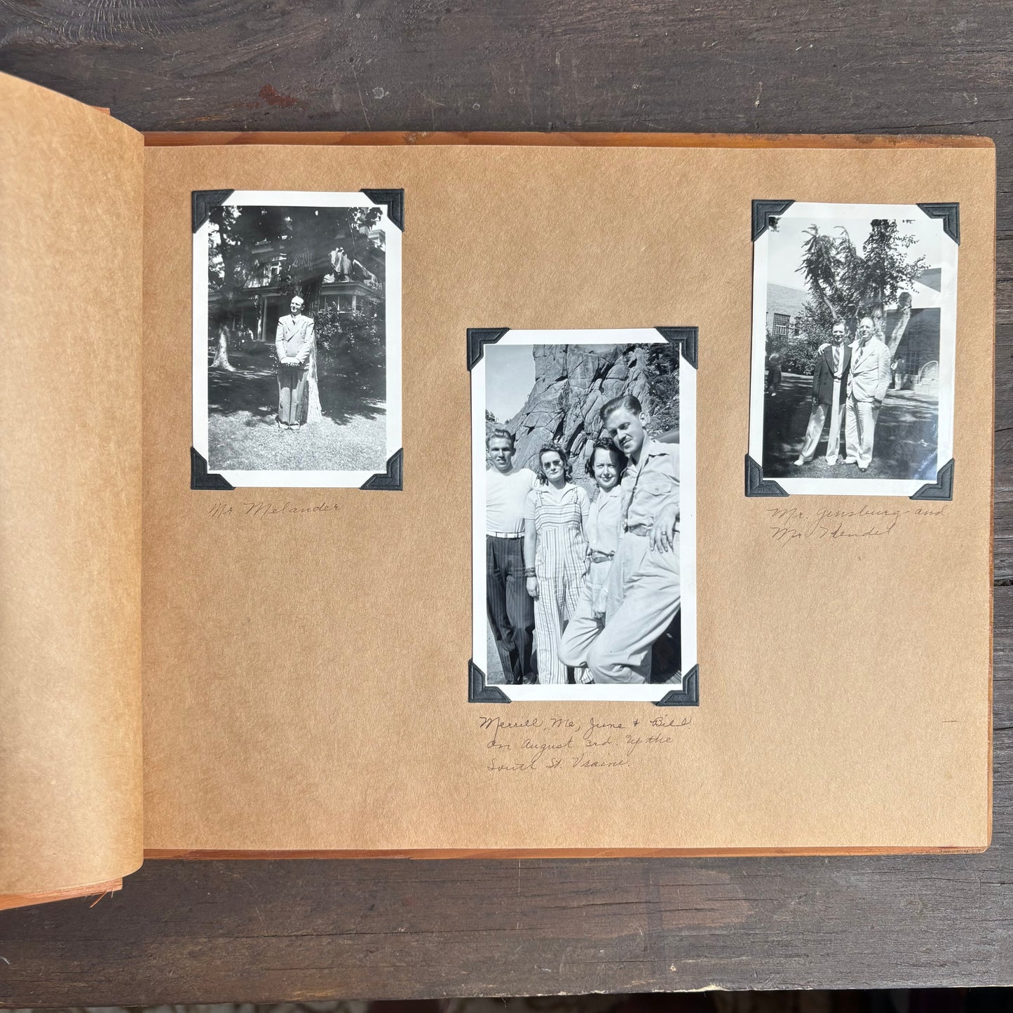 Vintage Painted Wood Photo Album