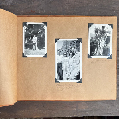 Vintage Painted Wood Photo Album