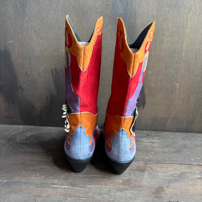 Zalo Multicolor Leather Boots