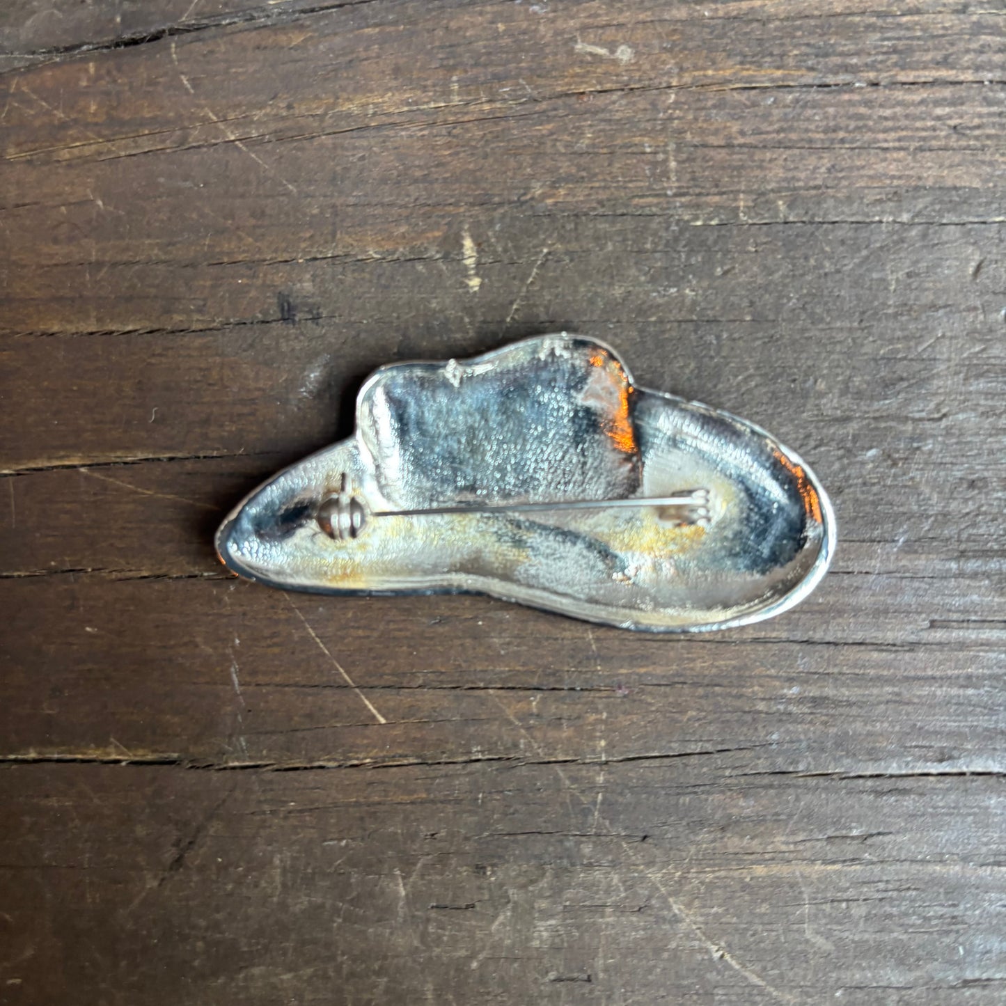 Silver Cowboy Hat Pin