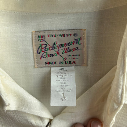 Rockmount Cream Pearl Snap