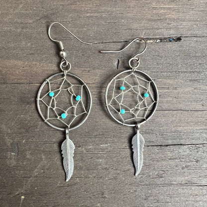 Silver Dreamcatcher Earrings