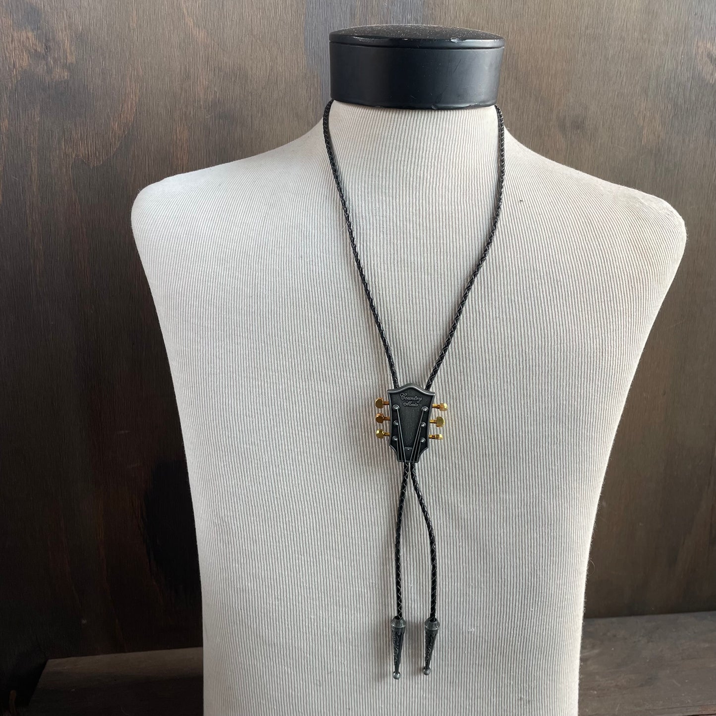 Vintage guitar head bolo tie