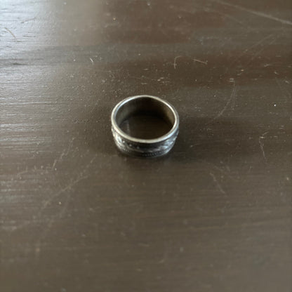 Silver Textured Band Ring