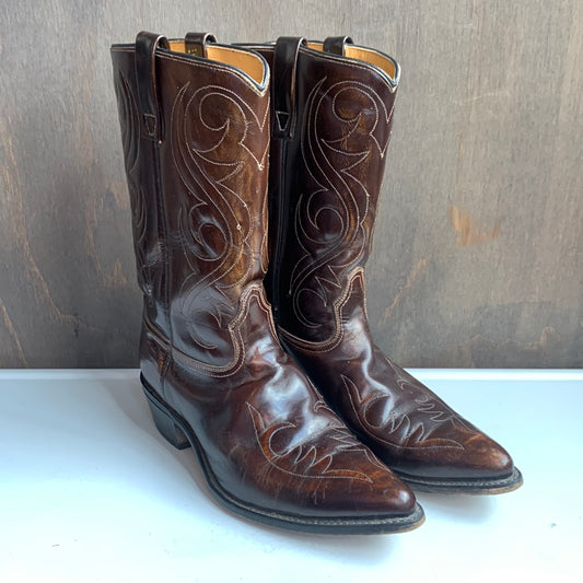 Texas Steer Vintage Brown Boots