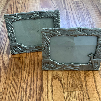 Metal forest scene picture frame