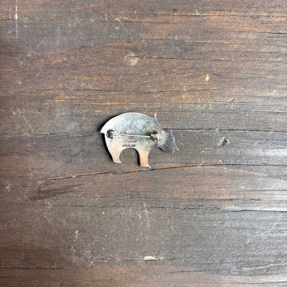 Vintage Sterling Silver Bear Pin
