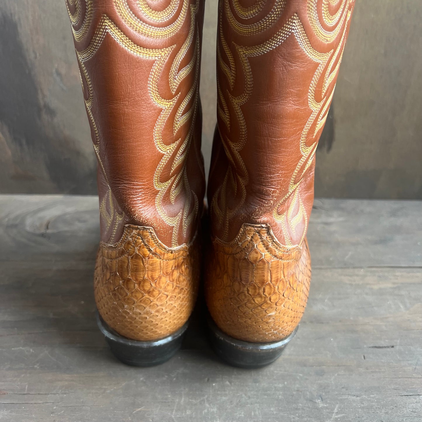 Tony Lama Leather and Snakeskin Boots