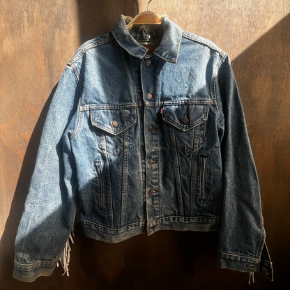 Out of The Blue Fringed Vintage Jacket