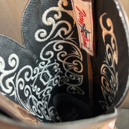 Tony Lama Brown Embroidered Boots