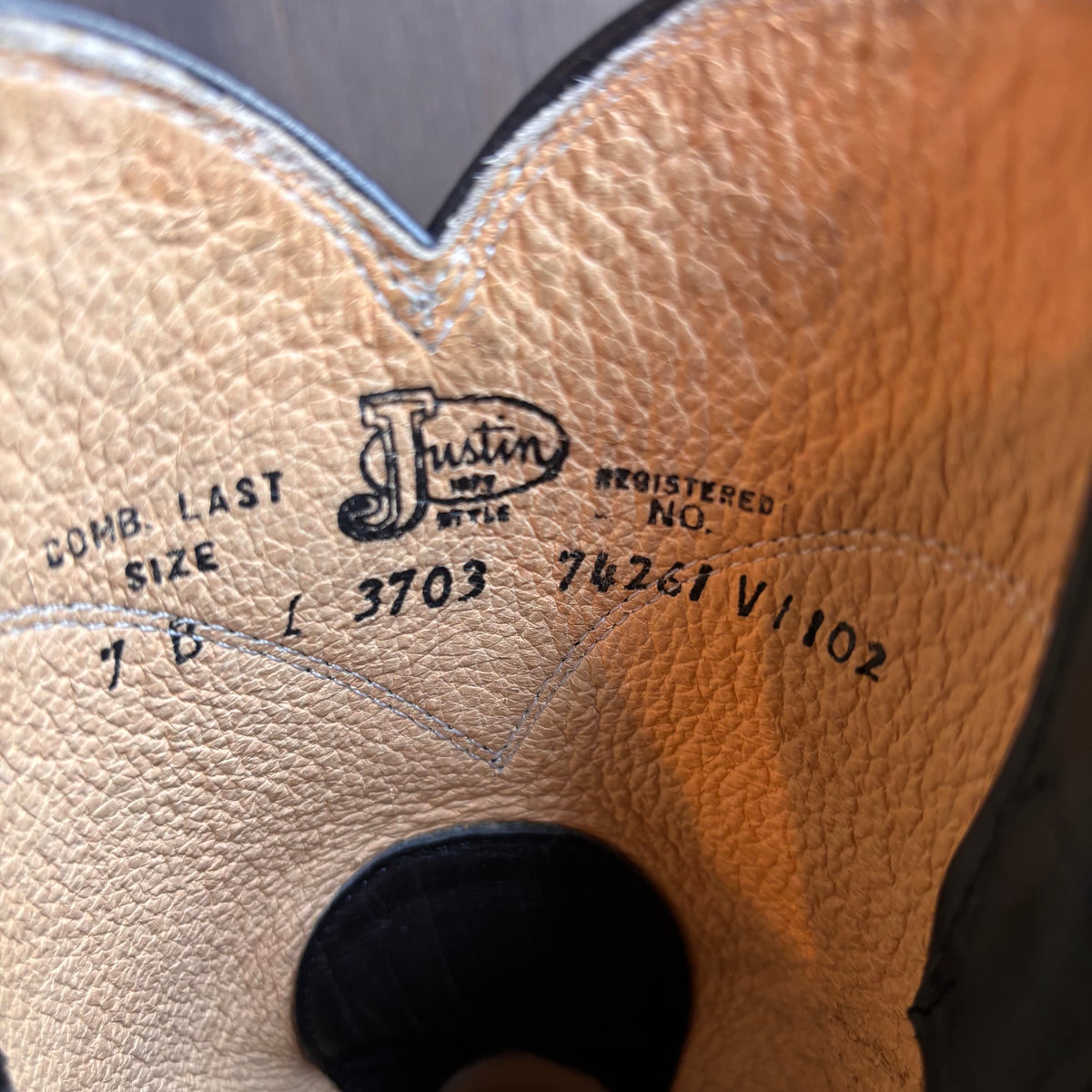 Justin Black Leather Roper Boots