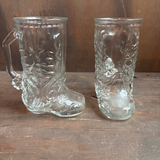 Vintage Boot Glasses (set of 2)
