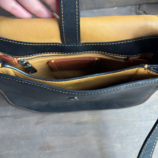 Coach Black Saddle Style Crossbody