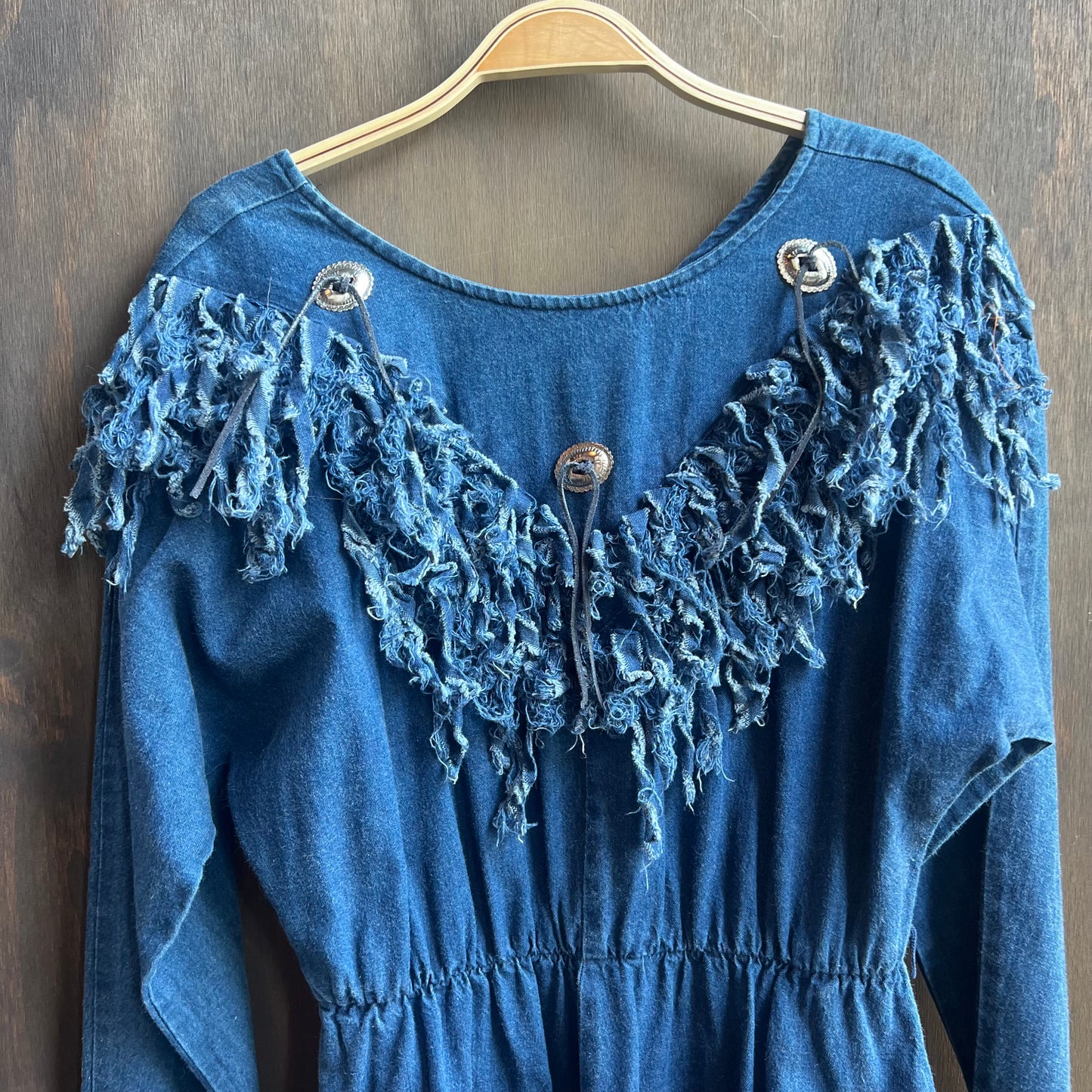 Circle T Long Sleeve Denim Dress